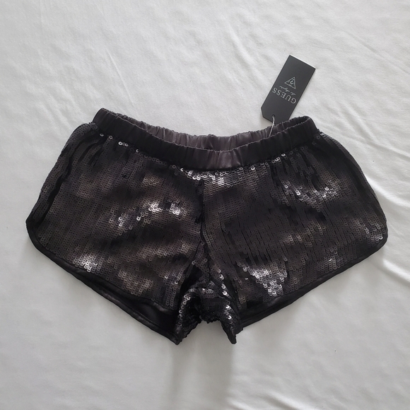 Guess Matte Sequined Mini Shorts - Picture 2 of 6